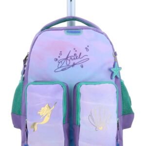 mochila con carro de fabrica de chenson de ariel lila de bolsitas