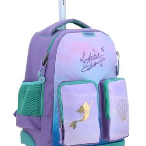 mochila con carro de fabrica de chenson de ariel lila de bolsitas