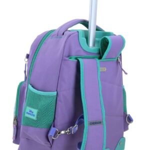 mochila con carro de fabrica de chenson de ariel lila de bolsitas