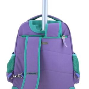 mochila con carro de fabrica de chenson de ariel lila de bolsitas