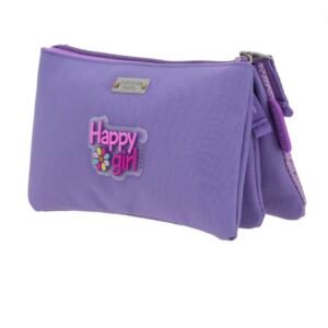 lapicera morada con tiras colgantes happy girl
