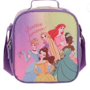 lonchera de princesas lisa de brillos