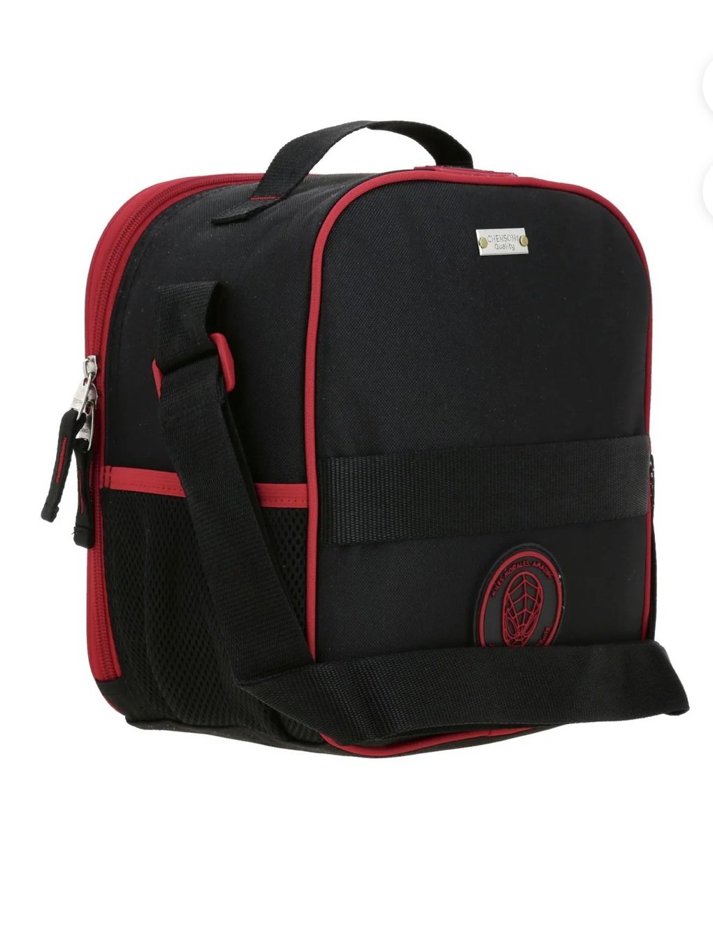 lonchera de miles morales araña 3d negra lonchera de miles morales araña 3d negra