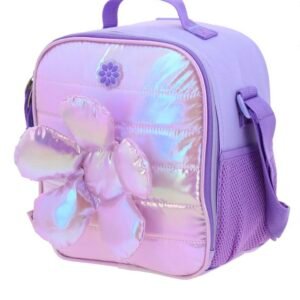 lonchera con flor 3d inflada brillante happy girl