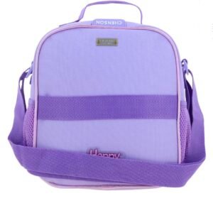 lonchera con flor 3d inflada brillante happy girl