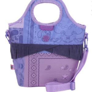 lonchera morada con tiras colgantes happy girl