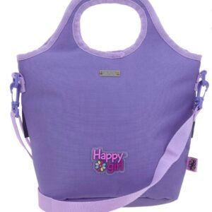 lonchera morada con tiras colgantes happy girl