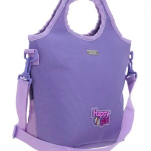 lonchera morada con tiras colgantes happy girl