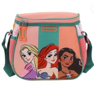 lonchera de princesas color salmón