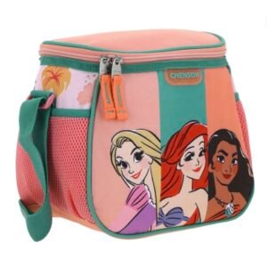 lonchera de princesas color salmón