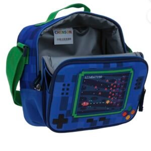 lonchera de consola de videojuego azul