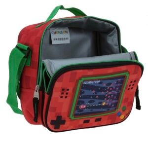 lonchera de videojuego consola roja