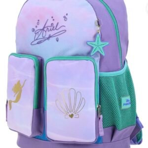 mochila de ariel lila de bolsitas