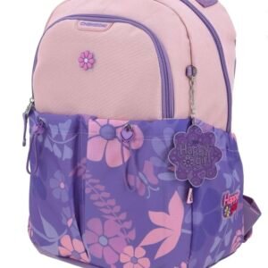mochila morada de bolsitas con resorte