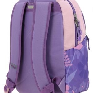 mochila morada de bolsitas con resorte