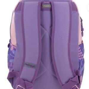 mochila morada de bolsitas con resorte