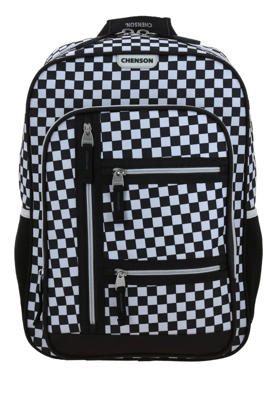 mochila cierres de cuadros negro con blanco mochila cierres de cuadros negro con blanco