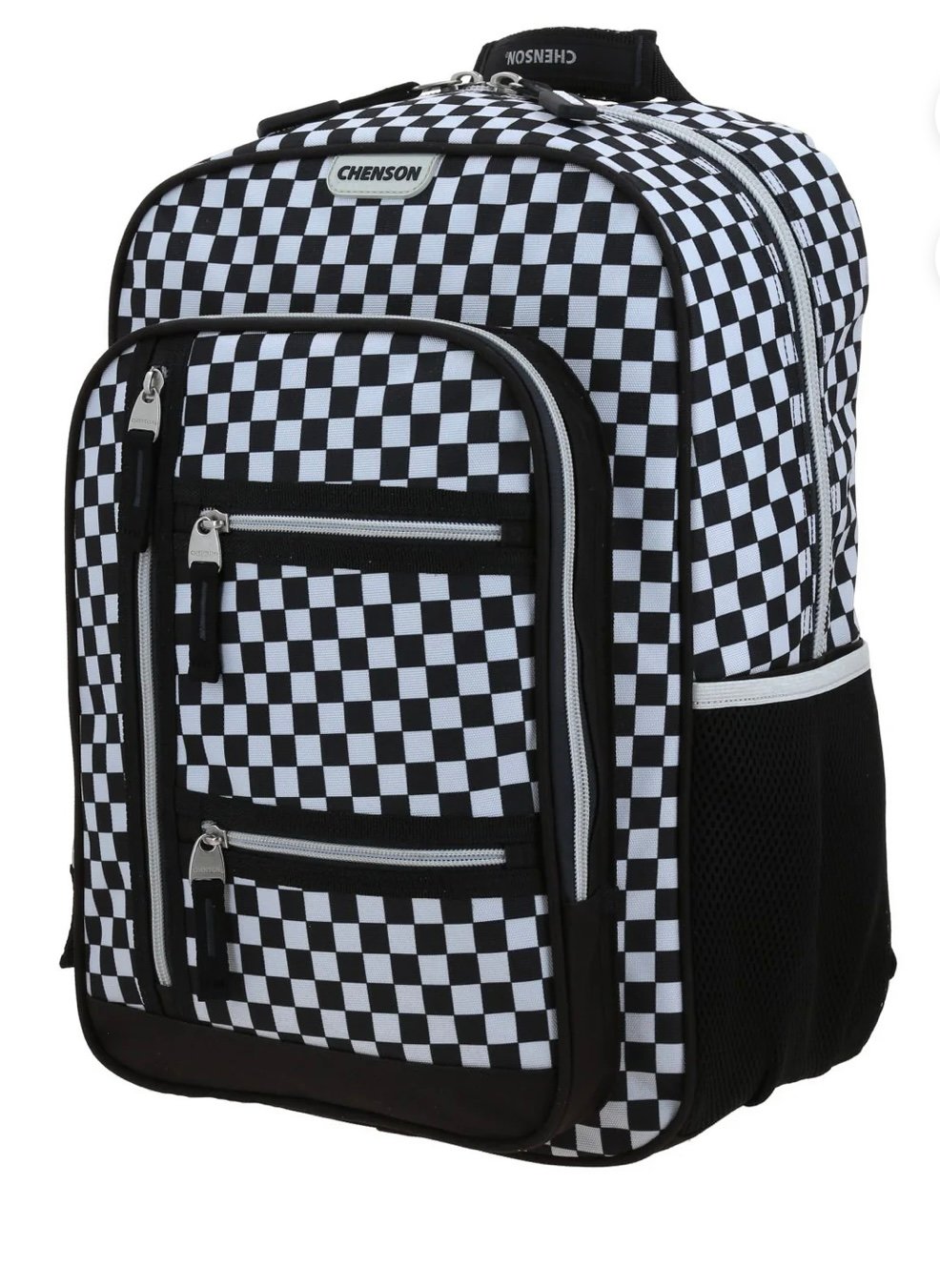 mochila cierres de cuadros negro con blanco mochila cierres de cuadros negro con blanco