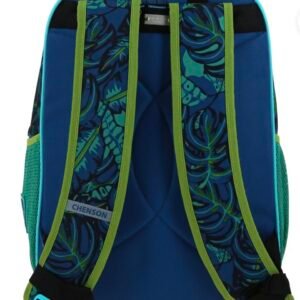 mochila de dinosaurio 6d azul metalizado grande