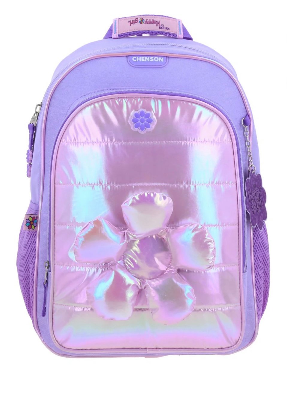 mochila con flor 3d inflada brillante happy girl mochila con flor 3d inflada brillante happy girl