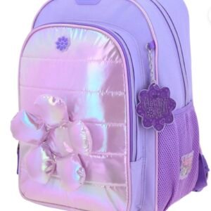mochila con flor 3d inflada brillante happy girl