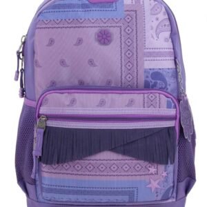 mochila morada con tiras colgantes happy girl
