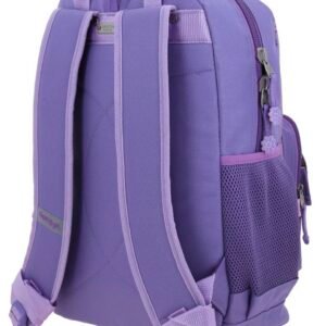 mochila morada con tiras colgantes happy girl