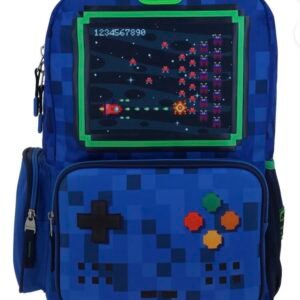 mochila de consola de videojuego azul