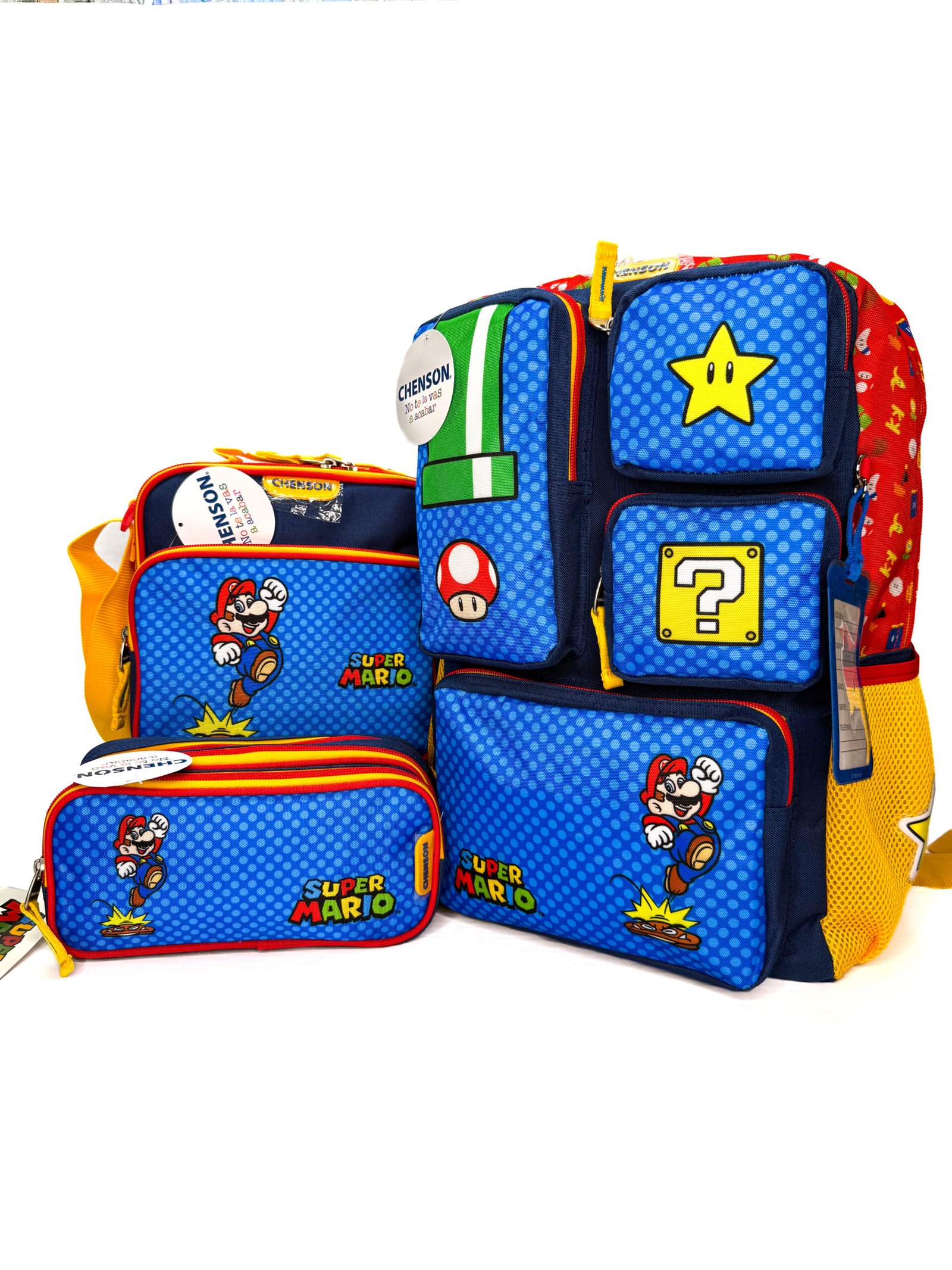 combo de mochila de mario bross de bolsitas grande combo de mochila de mario bross de bolsitas grande