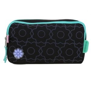 lapicera de flores negra juvenil