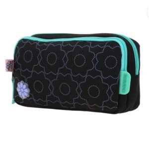 lapicera de flores negra juvenil