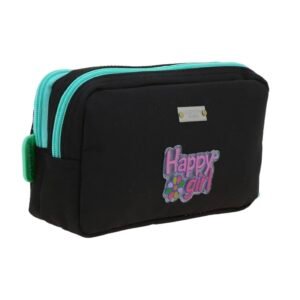 lapicera de flores negra juvenil