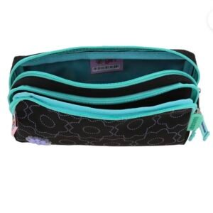 lapicera de flores negra juvenil