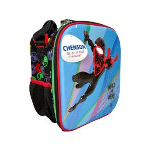 lonchera de miles morales 3d fondo azul