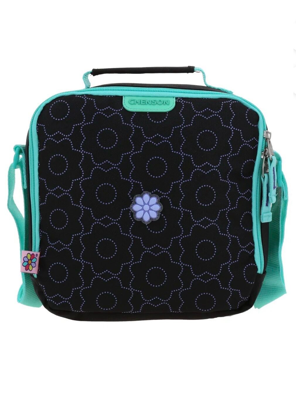 lonchera de flores negra juvenil lonchera de flores negra juvenil