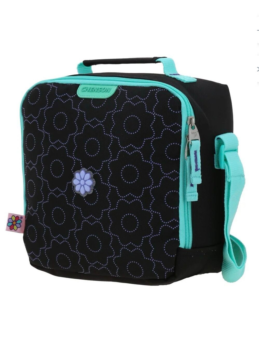 lonchera de flores negra juvenil lonchera de flores negra juvenil