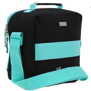 lonchera de flores negra juvenil