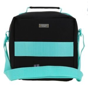 lonchera de flores negra juvenil