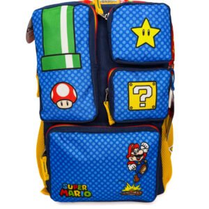 combo de mochila de mario bross de bolsitas grande