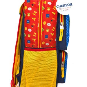 mochila de mario bross azul de bolsitas grande