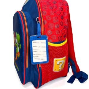 mochila de mario bross y amigos 3d liso grande