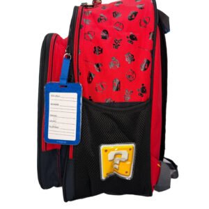 mochila de bowser 3d lisa negra grande