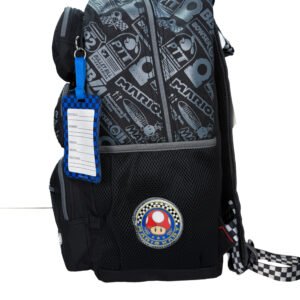 mochila de mario bross bolsitas negra grande