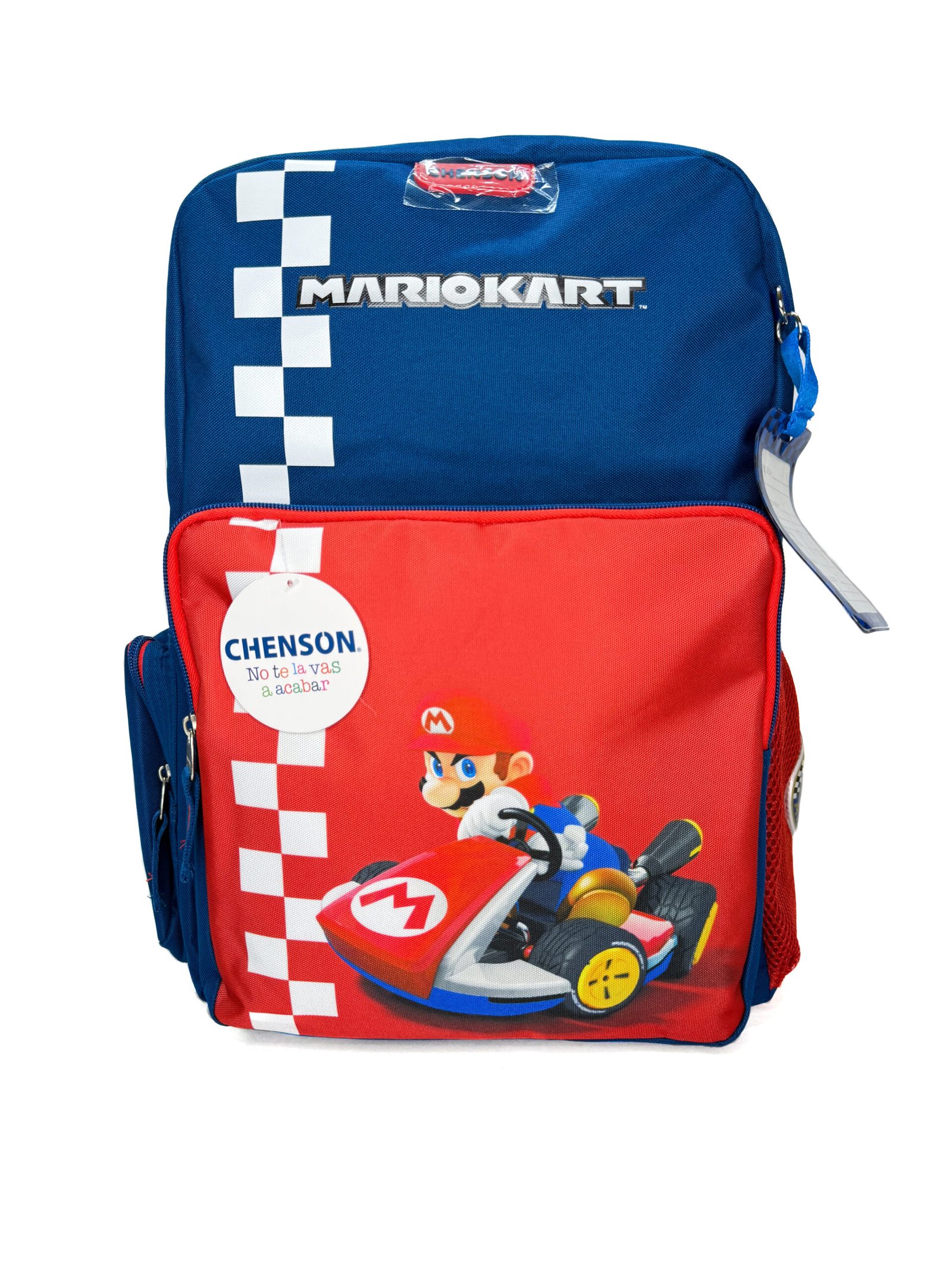 mochila de mario kart roja cuadros bandera grande mochila de mario kart roja cuadros bandera grande