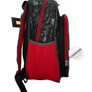 mochila de miles morales fondo gris grande spider man