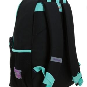 mochila de flores negra juvenil