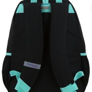 mochila de flores negra juvenil