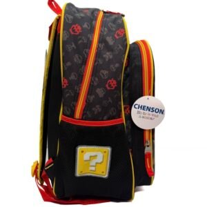 mochila de bowser 6d metalizada negra grande
